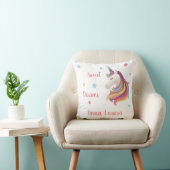 Sweet dreams unicorn personalize (your name) kussen (Stoel)