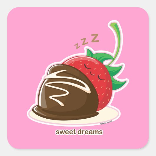 Sweet Dreams Vierkante Sticker (Voorkant)