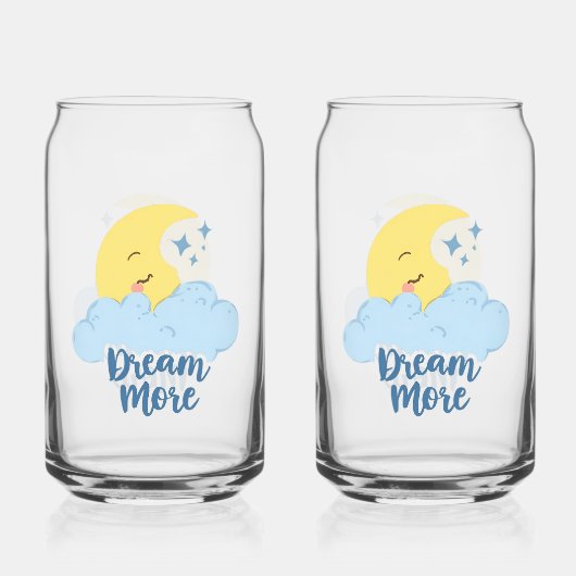 Sweet Dreams with Fluffy Cloud Blikvorm Glas (Voorkant)