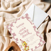 Sweet Duckling 1er Anniversaire Fête Invitation