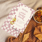 Sweet Duckling 1er Anniversaire Fête Invitation