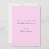 Sweet Ducky Roze Baby Shower Invitaties Kaart (Achterkant)