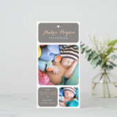 Sweet Duet Photo Baby Boy Faire-part de naissance (Debout devant)