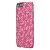 Sweet Dusty Pink Pattern iPhone Case (Achterkant Links)