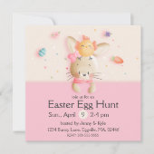 Sweet Easter Bunny & Chick Eggs Kaart (Voorkant)