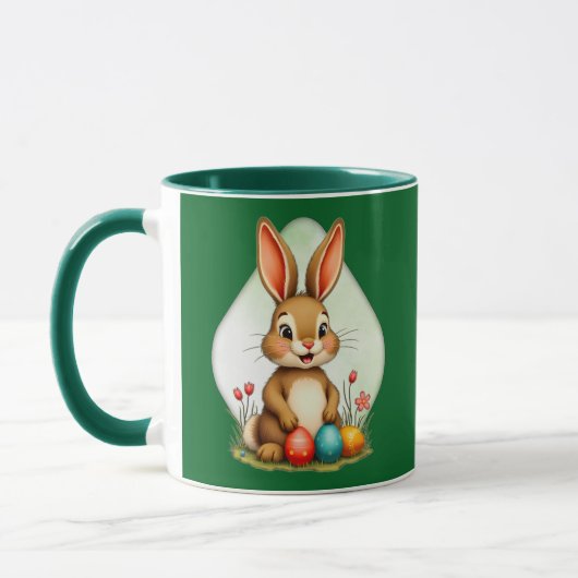 Sweet Easter Bunny – Sitting Cute Bunny - caneca Mok (Links)
