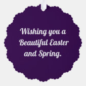 Sweet Easter Lamb Paper Ornament Kaart (Achterkant)