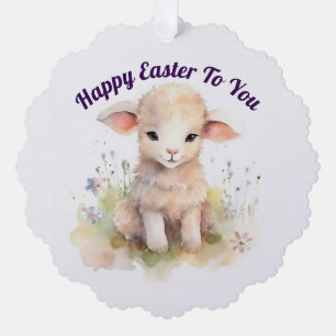 Sweet Easter Lamb Paper Ornament Kaart