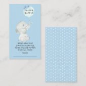 Sweet Elephant Baby shower Luier Raffle Ticket Informatiekaartje (Voorkant / Achterkant)