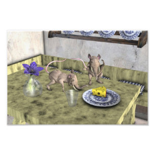 Sweet Elephant Mice Foto Afdruk