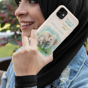 Sweet Elephant Mum & Baby gepersonaliseerd cadeau iPhone 11 Hoesje