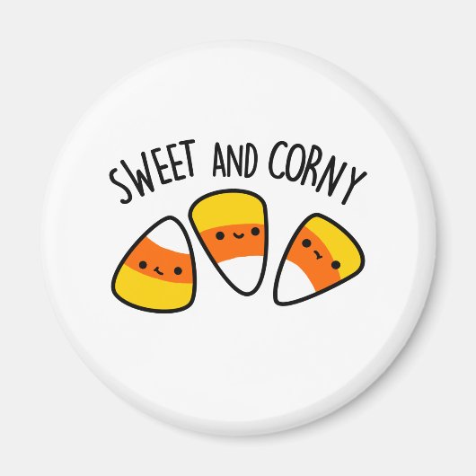 Sweet en Corny Funny Corn Kernels Pun Magneet (Voorkant)