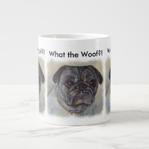 SWEET EN CUTE PUG EXTRA GROTE BEKER