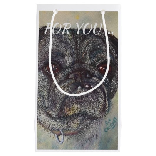 SWEET EN CUTE PUG KLEIN CADEAUZAKJE (Voorkant)