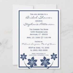 Sweet en Sassy Flowers Bridal Shower Invitation Kaart