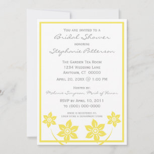Sweet en Sassy Flowers Bridal Shower Invitation Kaart