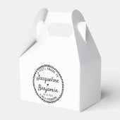 Sweet Ending Nieuw Begin Rustieke Krans Bruiloft Bedankdoosjes (Achterkant)