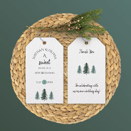 Sweet Ending Pine Trees Wedding Cadeaulabel