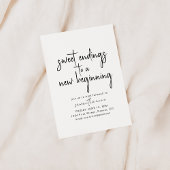 Sweet Endings to a New Beginning Party Uitnodigen Kaart