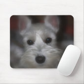 Sweet Face White Schnauzer Puppy Muismat (Met muis)