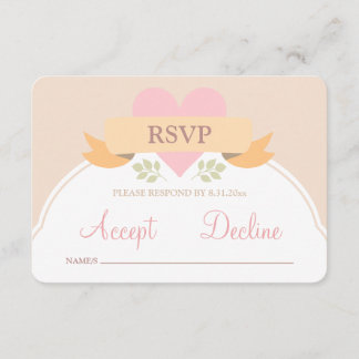 Sweet Fairytale Wedding carte RSVP