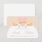Sweet Fairytale Wedding carte RSVP (Devant / Derrière)