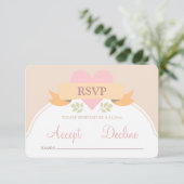 Sweet Fairytale Wedding carte RSVP (Debout devant)