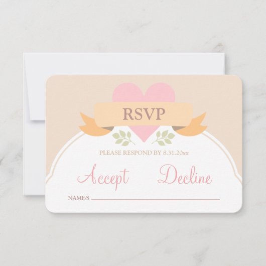 Sweet Fairytale Wedding carte RSVP (Devant)