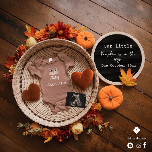 Sweet fall pregnancy announcement kaart