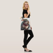 Sweet Festive Bunny Rabbit Canvas tas (Op model)