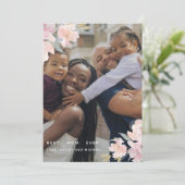 Sweet Floral avec message Photo Carte de fête des (Debout devant)