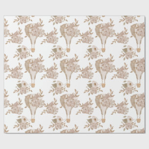 Sweet Floral Hot Air Ballon Cadeaupapier