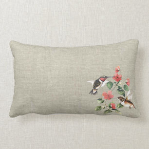 Sweet  Floral Hummingbird Paar Kussen
