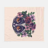 Sweet Floral Lemur Fleece Deken (Voorkant (Horizontaal))