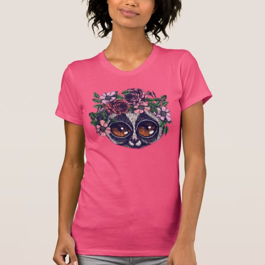 Sweet Floral Lemur T-shirt (Voorkant)