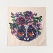 Sweet Floral Lemur Wandkleed (Voorkant)