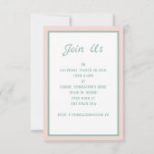Sweet Floral Parapluie nuptiale Invitation douche (Dos)