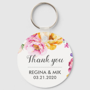 Sweet Floral Spring Weddenschap Sleutelhanger