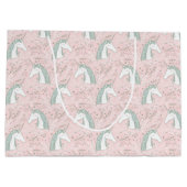 Sweet Floral Unicorn Pattern Groot Cadeauzakje (Achterkant)