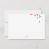 Sweet Flowers Personalized Notecard Notitiekaartje (Achterkant)