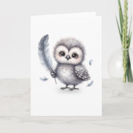 Sweet Fluffy Owl Wenskaart voor doordachte notitie Kaart
