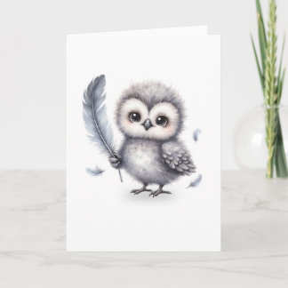 Sweet Fluffy Owl Wenskaart voor doordachte notitie Kaart