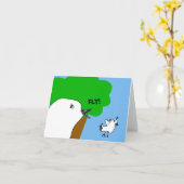 Sweet Fly Birdie ! Carte de correspondance (Fleur jaune)