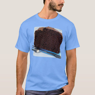 Sweet Food Chocolate Cake op Bord met Vork T-shirt