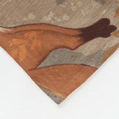 Sweet Fox Pattern in Herfst Neutrals Fleece Deken (Hoek)