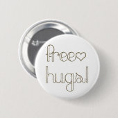 Sweet Free Hugs Heart Button (Voorkant /achterkant)