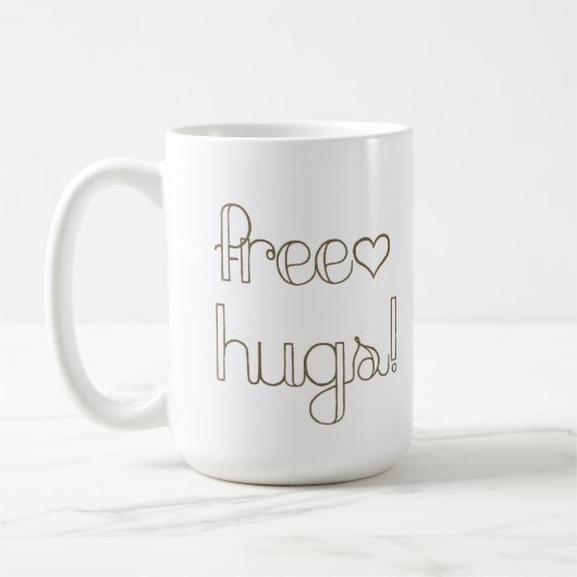 Sweet Free Hugs Heart Mok (Links)