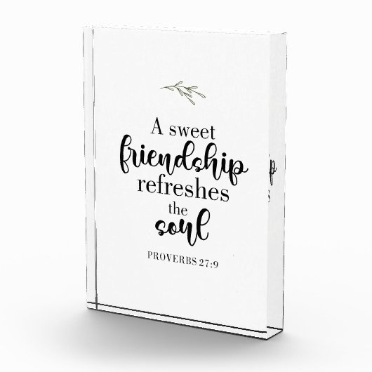 Sweet Friendship Bible Verse Hand Lettering Quote Fotoblokken (Rechts)