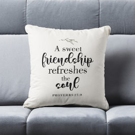 Sweet Friendship Bible Verse Hand Lettering Quote Kussen
