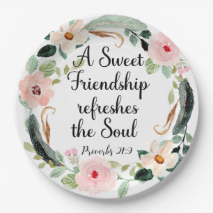 Sweet Friendship verfrist de Soul Floral Papieren Bordje